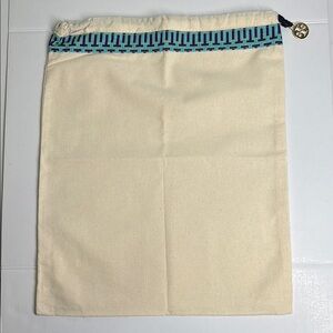 Tory Burch Cream and Blue Shoe Dust Bag. New.